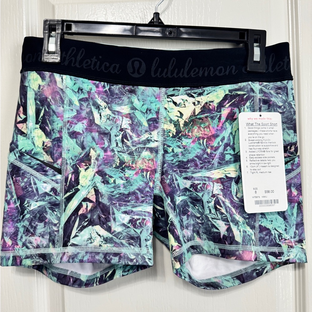 Lululemon NWT What The Sport Short Full-On Luxtreme - Multi $58 Retail
